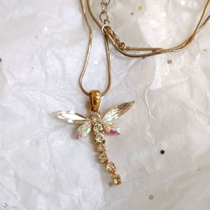 Vintage Kirks Folly Dragonfly Necklace